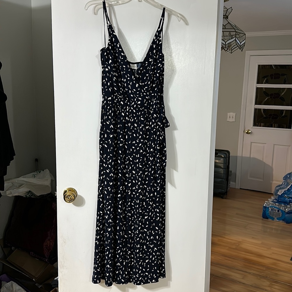 Navy crop jumpsuit